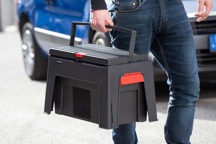 meister 3-in-1 Tritthocker & Werkzeugkiste